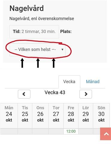 Angående bokning av tider!