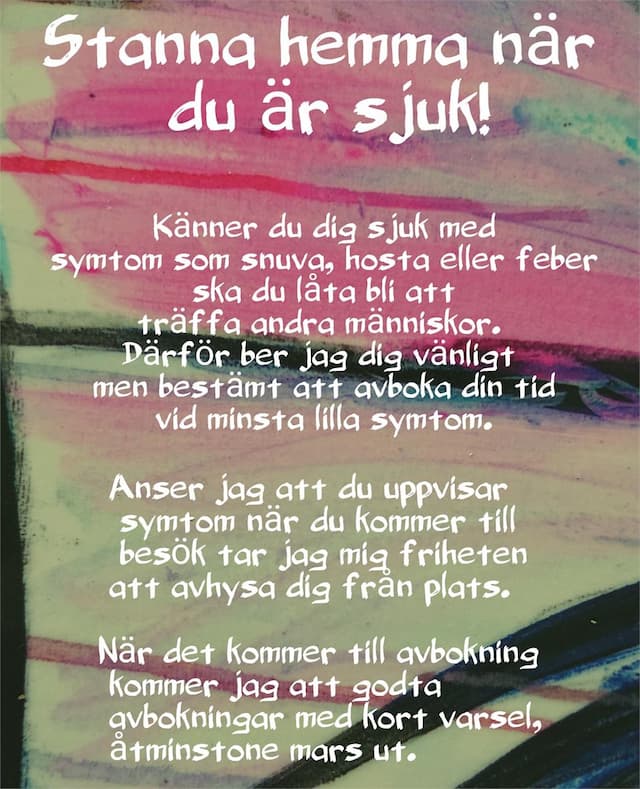 Med anledning av Coronavirus covid-19